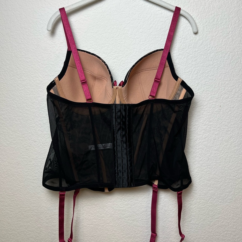 Adore Me Black Lace Bustier Corset Top NWT Size 42C - Picture 6 of 6